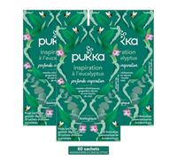 Lipton Pukka Infusion Inspiration Eucalyptus Bio Infusion Bio et Ayurvédique, Commerce Équitable 3 x 20 Sachets 60