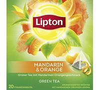 Lipton Pyramids Green Tea Mandarin & Orange, 20 Tea bags - 3 units