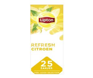 Lipton Refresh Lemon 25 theezakjes - Doos 6 stuks