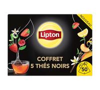 Lipton – Coffret Thés Noirs Sensations – 50 sachets Pyramid®