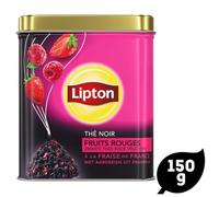 LIPTON - Thé Noir aux Fruits Rouges Intense, Saveur Fruitée Raffinée pour un Moment Doux (Boîte 150g) - lot de 3 - Vendu par Lot