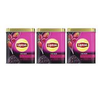 Lipton, Thé Noir en Vrac, Lot de 3 Boites a thé Lipton, Goût Fruits Rouges x3, Ingrédients d'Origine 100% Naturelle, 3x150g