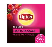 Lipton Thé Noir Fruits Rouges à la fraise de France 20 Sachets Pyramid®