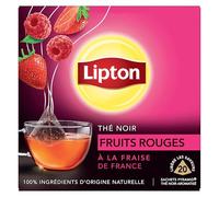 Lipton Thé Noir Fruits Rouges à la fraise de France 20 Sachets Pyramid®