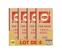 Lipton, Thé Noir, Goût Fruits Rouges, Capsules Compatibles Nespresso, Vitalité, Ingrédients d'Origine 100% Naturelle, 40 Capsules