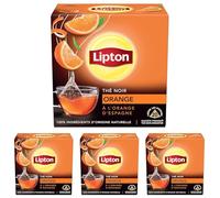 Lipton Thé Noir Orange, à l'orange d'Espagne 20 Sachets Pyramid® (Lot de 4)