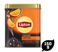 LIPTON - Thé Noir Orange | Saveurs fruitées et onctueuses | Parfait pour une pause gourmande | la boite de 150g | LOT DE 3