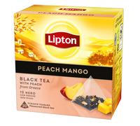 LIPTON Thé noir Pêche & mangue 20 sachets