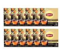 Lipton, Thé Noir Vanille Caramel, Goût Frais et Equilibré, Thé Noir 100% d'Origine Naturelle, Vitalité, 12x20 sachets, 240 Sachets