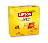 LIPTON Yellow Label Boîte de 100 sachets de thé