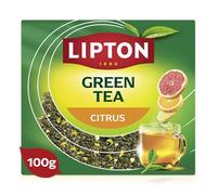 Lipton Thé Vert aux Agrumes 100g | Feuilles en vrac pour infuseur, Saveur agrumes rafraîchissante, idéal quotidien, qualité premium abordable