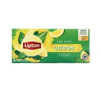 Lipton - Thé Vert Origine Asie - Goût Citron - Infusion à froid ou chaud - 30 sachets