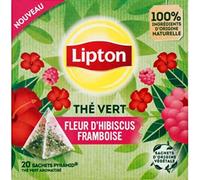 Lipton The vert fleur d hibiscus & framboise - La boîte de 20 sachets