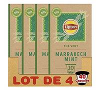 Lipton Thé Vert Marrakech Mint (Lot de 4x10 Capsules)