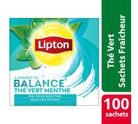 Lipton Thé vert menthe - 100 sachets fraîcheur