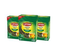 Lipton Thé Vert Nature en Vrac 3x100 g - Thé Vert, Goût Délicat et Intense, 100% Naturel - 3x100g