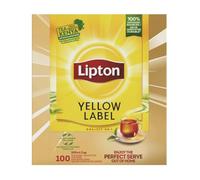 Lipton Yellow Label Quality No. 1 Finest Tea Blend Lot de 100 sachets de thé noir 200 g