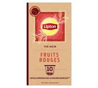 LiptonThé Noir Fruits Rouges - Capsules compatibles Nespresso - Boîte de 10