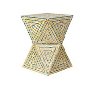 LiQENT-149 Petite Table d'appoint Table d'appoint de canapé Coquillage, Table d'angle géométrique for Salon, Table Basse de Balcon, présentoir décoratif