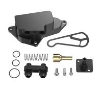 Liqiuide de refroidissement Thermostat d'eau Adaptateur de boîtier de Thermostat de refroidisseur d'huile, adapté aux moteurs BMW E82 E88 X1 E84 E90 E91 E92 E93 N54 N55 Thermostat d'eau