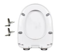 LIQONWAG Abattant de Toilette À Fermeture Silencieuse, Fermeture Lente, Matériau Pp, Installation Facile, Démontage Rapide En Un Clic, Nettoyage Facile, Charnière Réglable À 360°, Ne Se Desserre Jamai