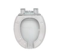 LIQONWAG Abattant de Toilette Rond, Ouverture Frontale, Fermeture En Douceur, Rond, En Polypropylène, Blanc/35.5 * 42Cm