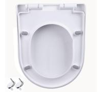 LIQONWAG Abattant Wc À Fermeture Douce Avec Charnière Réglable À 360° Et Système de Dégagement Rapide Pour Une Installation Et Un Nettoyage Faciles, Couvercle de Toilette En U/D, Couvercle de Toilette