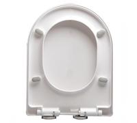 LIQONWAG Abattant Wc À Fermeture Douce, Couvercle En V/D/U, Blanc, Housse de Siège Wc Universelle En Pp Épais Avec Charnières Réglables À 360° Et Dégagement Rapide Pour Une Installation Et Un Nettoyag