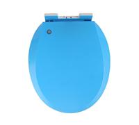 LIQONWAG Abattant Wc Coloré, Rond, Fermeture Lente, En Polypropylène Épais, À Dégagement Rapide, Facile À Nettoyer Et À Installer, 360 X 410 Mm/Marine