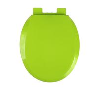 LIQONWAG Abattant Wc Rond À Fermeture Douce Et Fixation Supérieure Simple, Couleur Avec Fixations En Plastique Réglables, Forme Ovale Et Ronde, 360 X 410 Mm/Green
