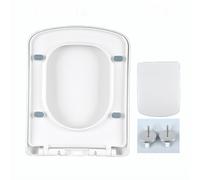 LIQONWAG Abattants Wc Blancs, Abattants Wc Carrés, Fermeture En Douceur Avec Dégagement Rapide Pour Un Nettoyage Facile, Charnières Réglables À Fixation Supérieure Simple, Couvercle de Toilette Antidé