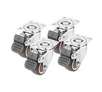 LIQONWAG Lot de 4 Roulettes Pour Meubles, Roulettes Pivotantes Avec Freins, Roulettes Robustes Avec Palettes, Roulettes Ultra-Silencieuses Pour Meubles/Brake/2In