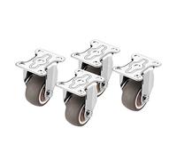 LIQONWAG Lot de 4 Roulettes Pour Meubles, Roulettes Pivotantes Avec Freins, Roulettes Robustes Avec Palettes, Roulettes Ultra-Silencieuses Pour Meubles/Fixed/1In