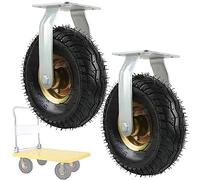 LIQONWAG Roulette Pivotante, Roulette Industrielle Fixe Robuste, 6/8/10 Pouces, Absorption Des Chocs, Roue Increvable, Roue de Transport Industriel Pour Chariot, Pneus de Rechange/Fixed/250Mm/10In
