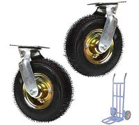 LIQONWAG Roulette Pivotante, Roulette Industrielle Fixe Robuste, 6/8/10 Pouces, Absorption Des Chocs, Roue Increvable, Roue de Transport Industriel Pour Chariot, Pneus de Rechange/Swivel/200Mm/8In