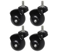LIQONWAG Roulettes À Billes, Roulettes Pour Meubles, Roulettes À Tige Filetée, Roulettes Pivotantes À Billes, Pour Table, Commode, Armoire, Lot de 4/2Inch
