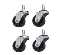 LIQONWAG Roulettes Pivotantes de 50 Mm, 4 Roulettes Robustes En Nylon Pour Meubles,Rt En Acier Inoxydable, Roulement À Billes Pour Un Déplacement Fluide, Roulettes de Chariot Avec Vis, Charge Maximale