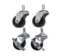 LIQONWAG Roulettes Pivotantes de 50 Mm, 4 Roulettes Robustes En Nylon Pour Meubles,Rt En Acier Inoxydable, Roulement À Billes Pour Un Déplacement Fluide, Roulettes de Chariot Avec Vis, Charge Maximale