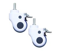 LIQONWAG Roulettes Pivotantes En Polyuréthane 3/4/5 Pouces Pour Équipement Médical, Avec Frein, Roulettes Universelles Silencieuses, 2 Pièces/Brake/3Inch