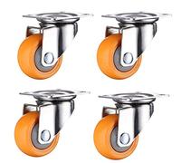 LIQONWAG Roulettes Pivotantes Robustes, Roulettes Pour Meubles, Roulettes Pivotantes À Plaque Pivotante, 4 Pièces, Matériau Pc, Roulettes Pour Meubles En Métal, Avec Plaque Supérieure À 360°/Universal