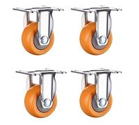 LIQONWAG Roulettes Pivotantes Robustes, Roulettes Pour Meubles, Roulettes Pivotantes À Plaque Pivotante, 4 Pièces, Matériau Pc, Roulettes Pour Meubles En Métal, Avec Plaque Supérieure À 360°/Fixed/1In