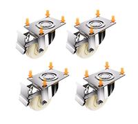 LIQONWAG Roulettes Pivotantes Solides En Nylon X4, Roulettes Silencieuses En Caoutchouc, Roulettes de Rechange Pour Meubles, Petites Roues Pour Appareils Électroménagers Et Équipements, Roulettes Et R