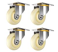 LIQONWAG Roulettes Pivotantes Solides En Nylon X4, Roulettes Silencieuses En Caoutchouc, Roulettes de Rechange Pour Meubles, Petites Roues Pour Appareils Électroménagers Et Équipements, Roulettes Et R