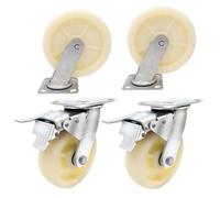 LIQONWAG Roulettes Pivotantes Universelles En Nylon Avec Frein, Roulettes Robustes Pour Meubles, Roulettes de Transport, Lot de 4/Sier/6Inch
