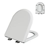 LIQONWAG Siège de Toilette En Forme de D À Dégagement Rapide - Avec Fermeture En Douceur Et Charnières Pour Un Nettoyage Facile, Fixation Supérieure Du Siège de Toilette En Forme de D/35.5 * 44Cm