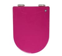 LIQONWAG Siège de Toilette En Forme de D À Fermeture Douce Avec Couvercle de Toilette En Forme de D À Dégagement Rapide Fixation Supérieure Simple Pour Des Sièges de Toilette Faciles À Nettoyer Sièges