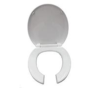 LIQONWAG Siège de Toilette Rond À Ouverture Frontale, À Fermeture Douce, En Plastique, Ouverture, Blanc