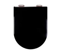 LIQONWAG Siège de Toilettengé, Siège de Toilette À Fermeture Douce, Couvercle de Toilette À Fermeture Lente Et Silencieuse, Sièges de Toilette En Pp Avec Charnières À Dégagement Rapide, Charnière Régl