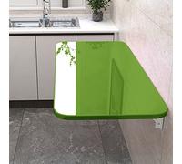 LIQONWAG Table Pliante Murale À Abattant, Bureau Mural Pliant, Table Pliante Murale Pour Buanderie, Établi Mural Flottant, Pour Buanderie, Bureau Mural Rabattable Pour Petit Espace/Green/90*50Cm/35*20