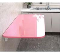 LIQONWAG Table Pliante, Table Murale Pliante À Abattant, Table Murale, Bureau Mural, Table Pliante Murale, Table Murale Pour Bureau/Chambre, Petit Espace/Pink/70 * 40Cm/28 * 16In